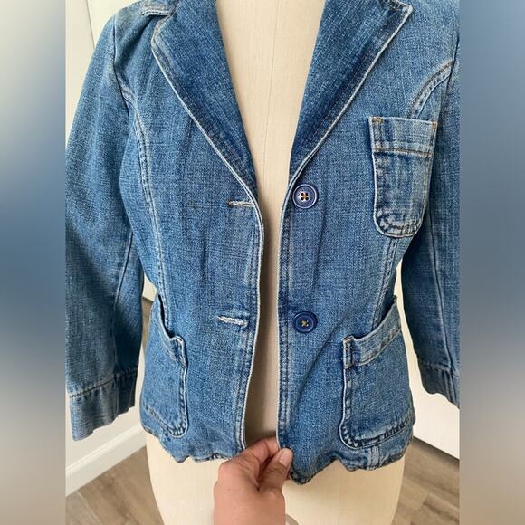 Mossimo Blue Woman's Denim Button Jean Stylish Jacket Small - Picture 4 of 6
